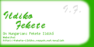 ildiko fekete business card